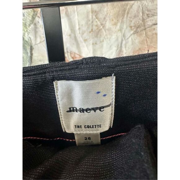 New Anthropologie MAEVE The Colette Knit Crop Wide-Leg Pants - Black sz 26 - Picture 7 of 10